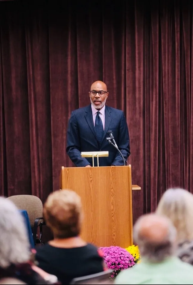 Stacey D. Porter at a speaking engagement